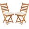 Set of 2 Folding Patio Chairs with Comfortable Cushions for Outdoor Spaces